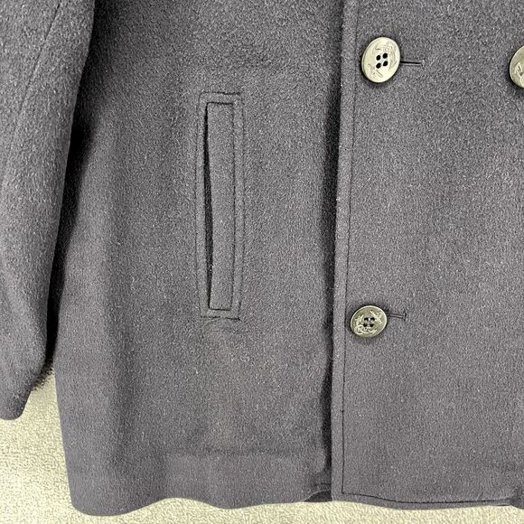 METROPOLITAN VIEW‎ Coat Mens Large Navy Blue - Picture 7 of 16